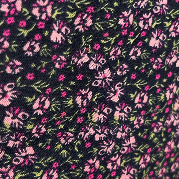 Old Navy Womens Y2K Top Size M Floral Mesh Dark Cottagecore Soft Girl Kawaii - Picture 4 of 8